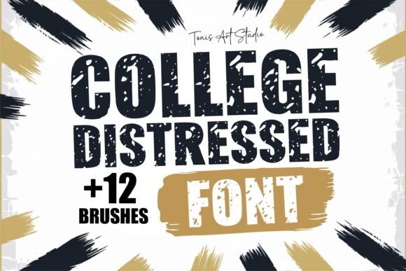 College Distressed: Bold Grunge Typeface for Vintage Designs