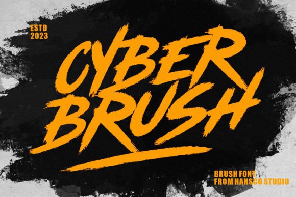 Cyber Brush: Bold Handwritten Font for Design