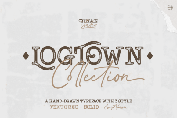 Discover Logtown: A Vintage Font with Rugged Charm