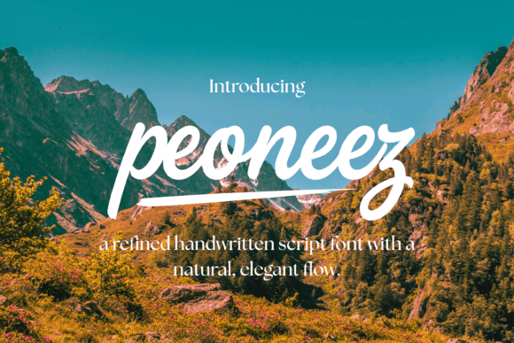 Peoneez: A Natural Script Font for Adventure