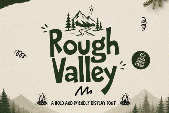 Rough Valley: A Bold & Friendly Display Font for Nature-Inspired Designs