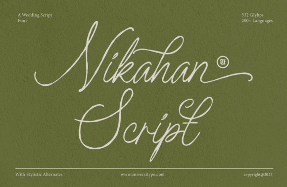UT Nikahan Script: A Romantic Typeface for Timeless Invitations